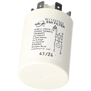 0,47 uF 250V Kondenzátor, sarus, zavarszűrő (eredeti) WHIRLPOOL mosógép / RENDELÉSRE