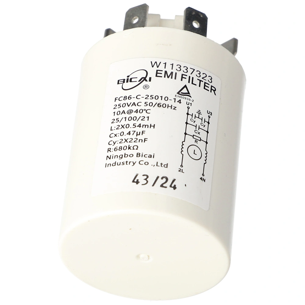 0,47 uF 250V Kondenzátor, sarus, zavarszűrő (eredeti) WHIRLPOOL mosógép / RENDELÉSRE