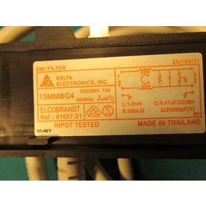 0,47 uF 250V Kondenzátor, zavarszűrő + Tápkábel FAGOR mosógép / RENDELÉSRE