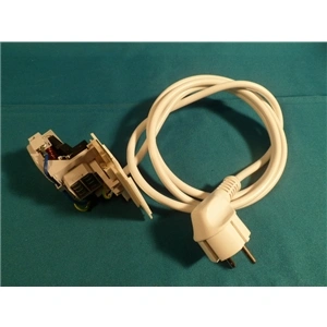 0,47 uF 250V Kondenzátor, zavarszűrő + tápkábel (eredeti) ARISTON mosógép / RENDELÉSRE