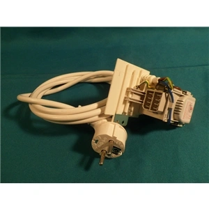 0,47 uF 250V Kondenzátor, zavarszűrő + tápkábel (eredeti) ARISTON mosógép / RENDELÉSRE