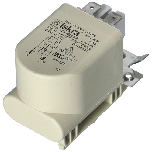0,47 uF 275V Kondenzátor, sarus, zavarszűrő (eredeti) SIEMENS mosogatógép 