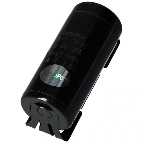 100-125 uF 330V Kondenzátor, motor indító, fémházas (univerzális)