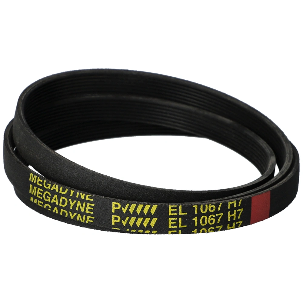 1067 H7 Bordásszíj, fekete (univerzális, MEGADYNE) mosógép / RENDELÉSRE