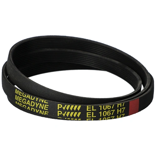 1067 H7 Bordásszíj, fekete (univerzális, MEGADYNE) mosógép / RENDELÉSRE