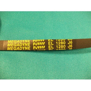 1280 J6 Bordásszíj, fekete (MEGADYNE) mosógép / RENDELÉSRE