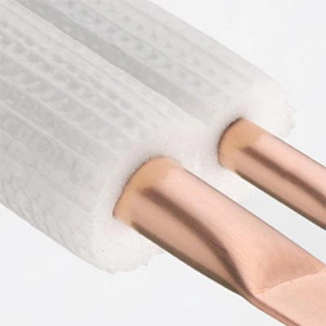 1/4"-1/2" (6,35-12,7 mm) x 0,8 mm Szigetelt rézcső klímához (BIPOLAR) 25 méteres tekercs / RENDELÉSRE