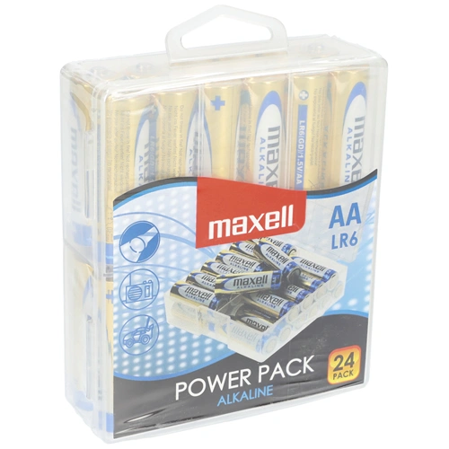 1.5V tartós elem MAXELL LR6 AA (ceruza) 24db-os csomag, műanyag dobozban