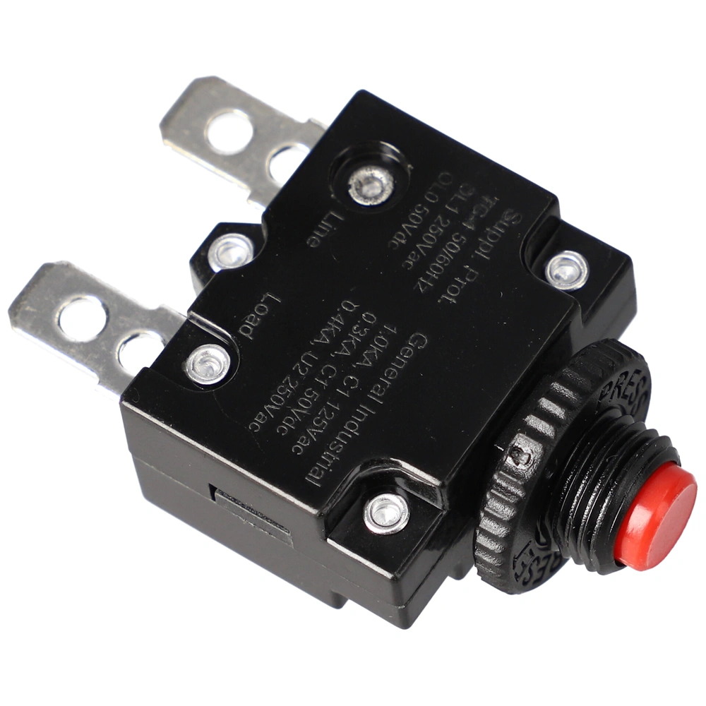 16A/250V 30x15mm Beépíthető túlterhelés és zárlat elleni védelem, reset gomb (univerzális)