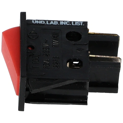 16A/250V Billenőkapcsoló, piros, felirat nélkül  keskeny (univerzális) 