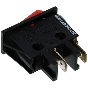 16A/250V Billenőkapcsoló, piros, felirat nélkül  keskeny (univerzális) 