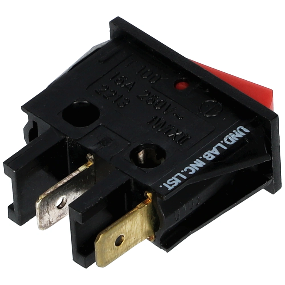 16A/250V Billenőkapcsoló, piros, felirat nélkül  keskeny (univerzális) 