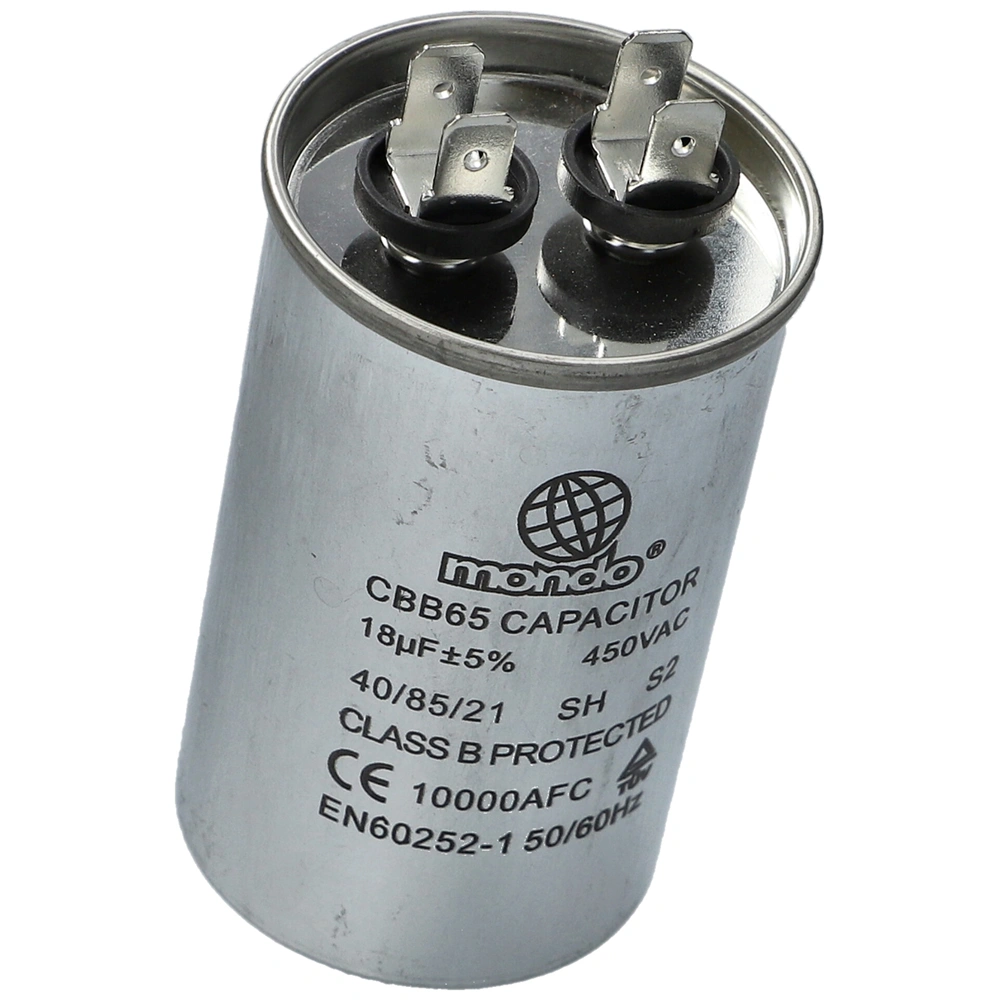 18 uF 450V Kondenzátor, fém, sarus (univerzális)