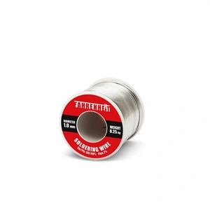 1 mm 250g, forrasztó ón  Sn/Pb 60/40%, Flux: 2% FAHRENHEIT Új kód :SW 1/250