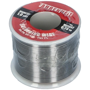 1 mm 250g, forrasztó ón  Sn/Pb 60/40%, Flux: 2% FAHRENHEIT Új kód :SW 1/250