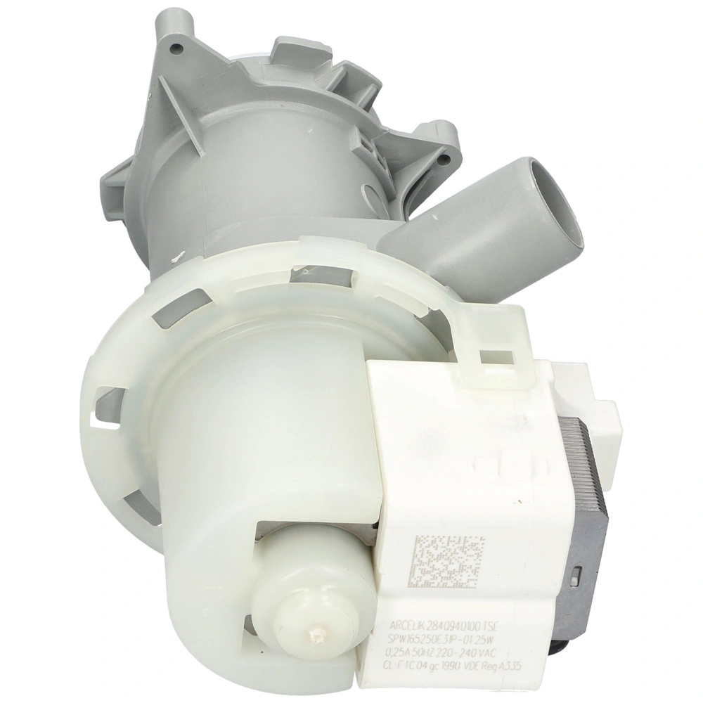 25W Szivattyú, ürítő, komplett, elől stekkeres, bajonett záras (eredeti) BEKO mosógép