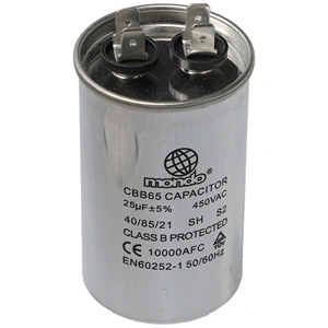 25 uF 450V Kondenzátor, fém, sarus