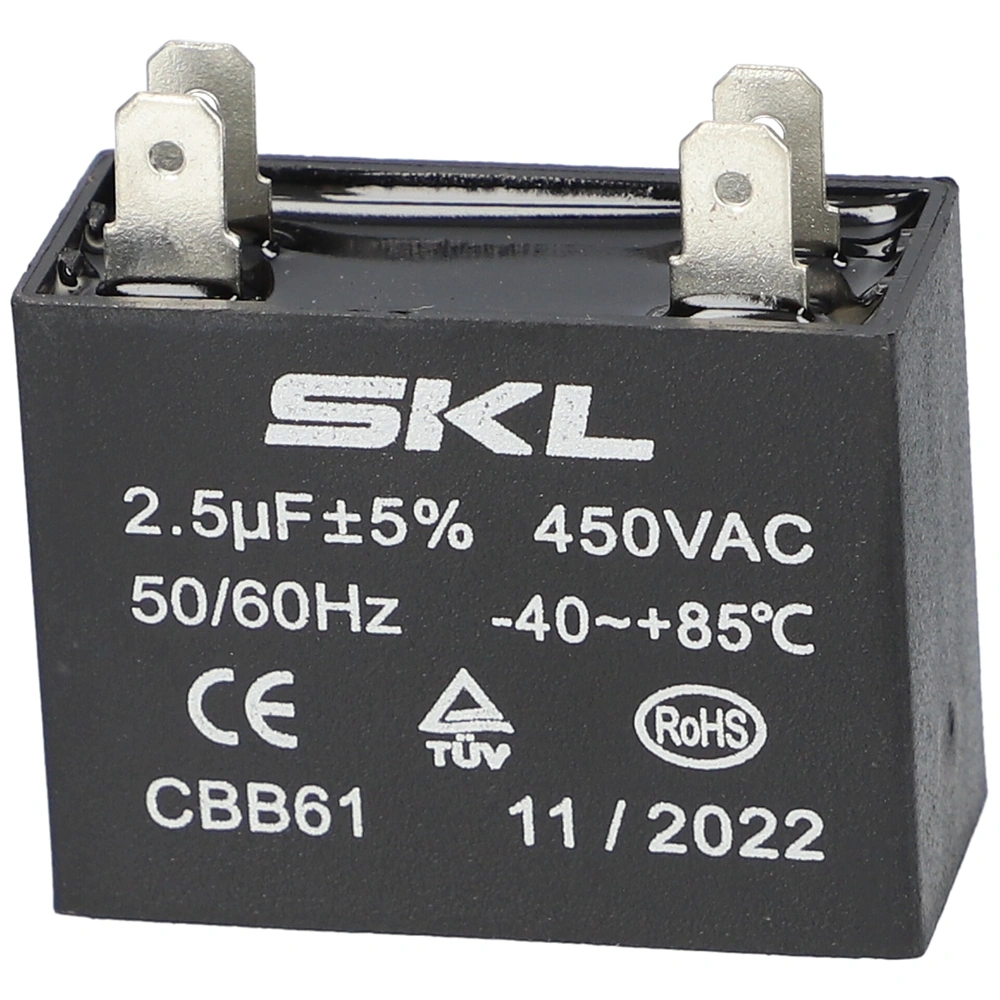 2,5 uF 450V Kondenzátor, sarus, téglatest (univerzális)