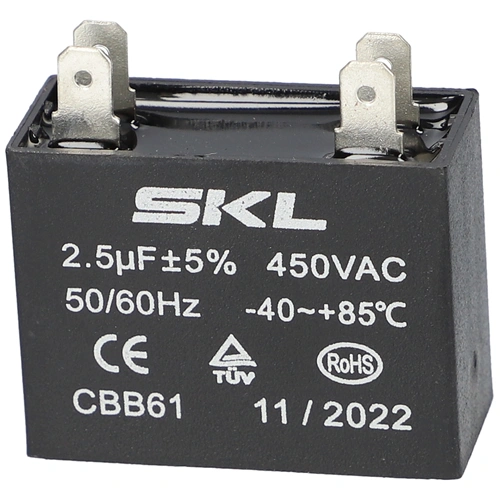 2,5 uF 450V Kondenzátor, sarus, téglatest (univerzális)