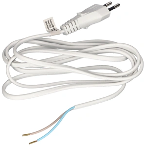 2x0,75 2m Hálózati kábel kéteres fehér S15272