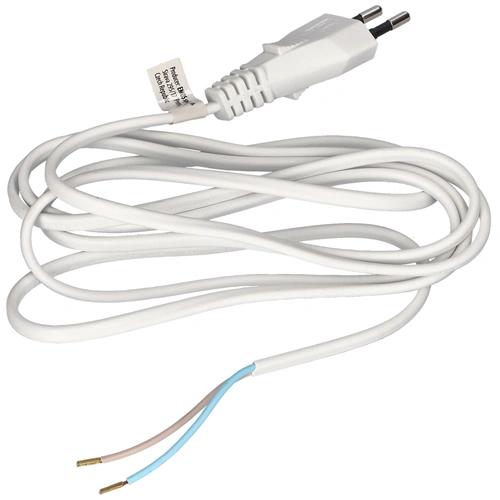 2x0,75 2m Hálózati kábel kéteres fehér S15272