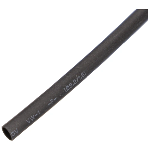 3,2 / 1,6 mm x 1 m Zsugorcső, 2:1, fekete, poliolefin (univerzális) vezetékhez