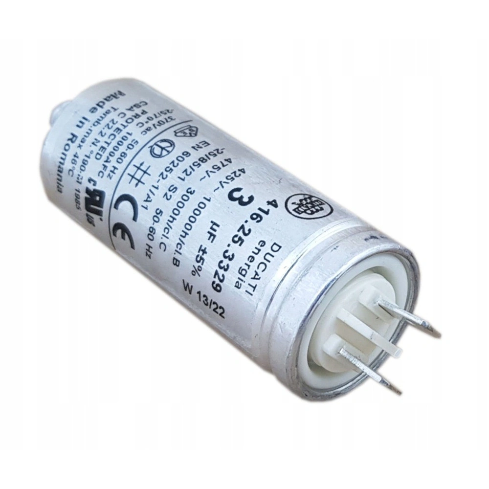3 uF 475V Kondenzátor, sarus, fémházas (eredetivel megegyező minőség) ELECTROLUX mosogatógép, Ducatti 