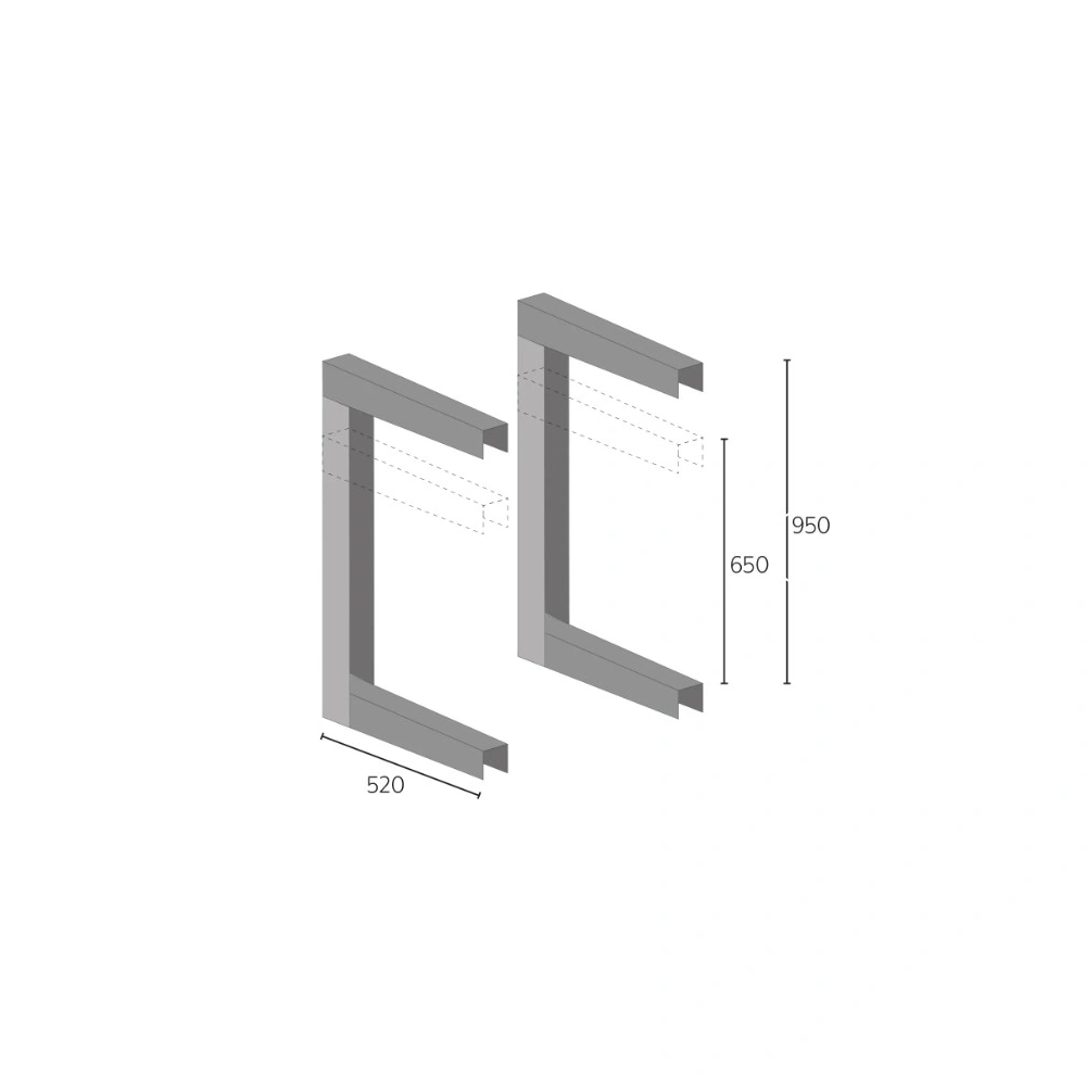 520 mm x 650 mm 70 Kg klímatartó mennyezeti konzol univerzális