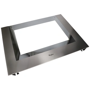 594x450 mm Üveg, ajtó, külső, fekete, (eredeti) WHIRLPOOL tűzhely 