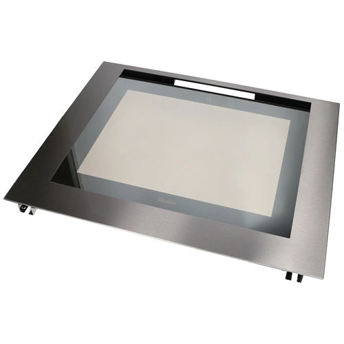 595x481 mm Üveg, ajtó, külső, fekete, (eredeti) WHIRLPOOL tűzhely / RENDELÉSRE