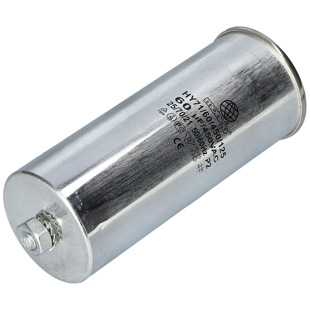 60 uF 450V Kondenzátor, sarus, fémházas (univerzális)  klíma