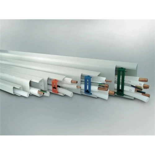 65x50 mm / 2 méter, Dekorcsatorna, fedéllel, fehér, fóliázott (CANALPLAST) klíma