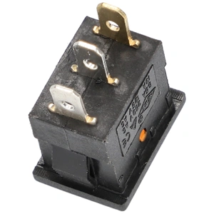 6A/250V AC 21x15 / 19,5x13 mm Billenőkapcsoló, sárga, számos, szögletes