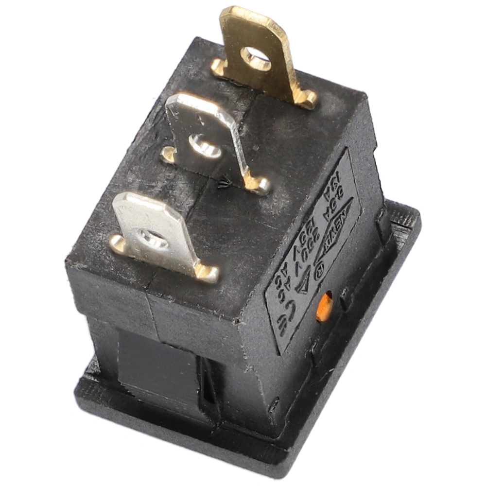 6A/250V AC 21x15 / 19,5x13 mm Billenőkapcsoló, sárga, számos, szögletes