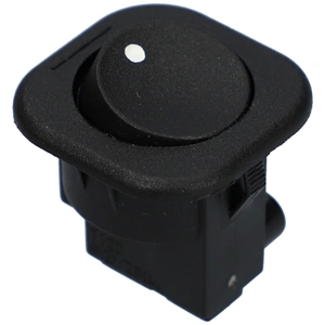 6A/250V AC, 24x24 / 20x20 mm Billenőkapcsoló, fekete, szögletes, sorkapcsos csatlakozás