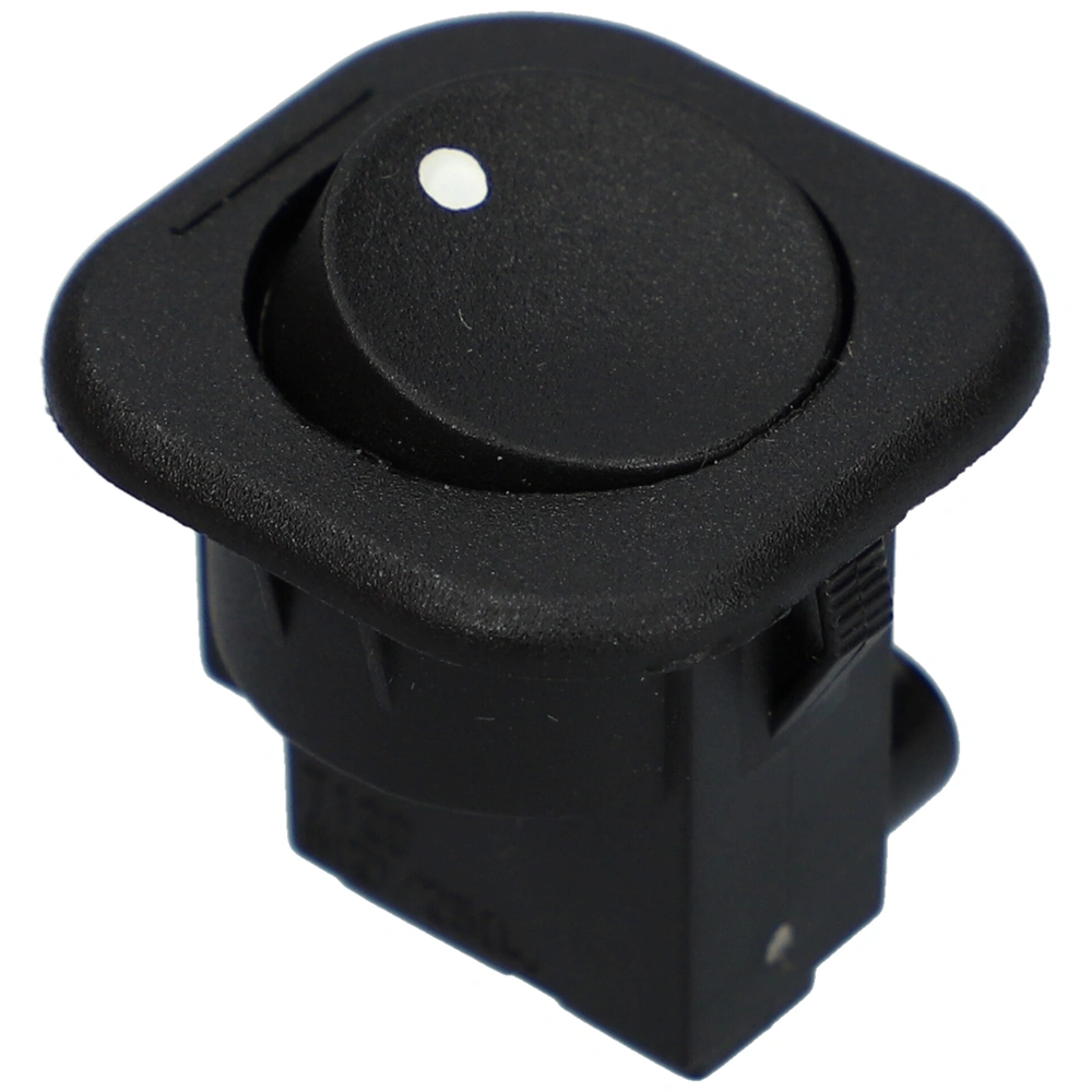 6A/250V AC, 24x24 / 20x20 mm Billenőkapcsoló, fekete, szögletes, sorkapcsos csatlakozás