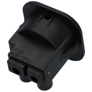 6A/250V AC, 24x24 / 20x20 mm Billenőkapcsoló, fekete, szögletes, sorkapcsos csatlakozás