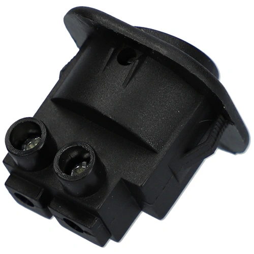 6A/250V AC, 24x24 / 20x20 mm Billenőkapcsoló, fekete, szögletes, sorkapcsos csatlakozás