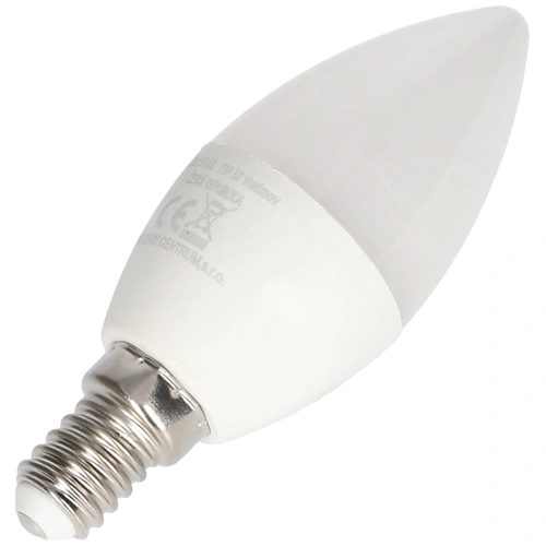 6W E14/C35 Izzó, LED, 2700K, gyertya alakú 