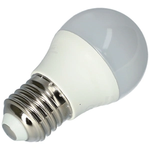 6W E27 Izzó, LED, 2700K, kisgömb alakú (TRIXLINE)