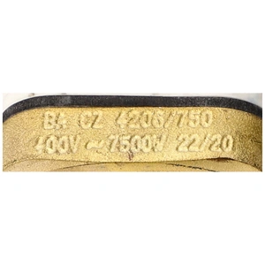 7500W 400V 610 mm Fűtőszál, réz, menetes, zárt, kazán