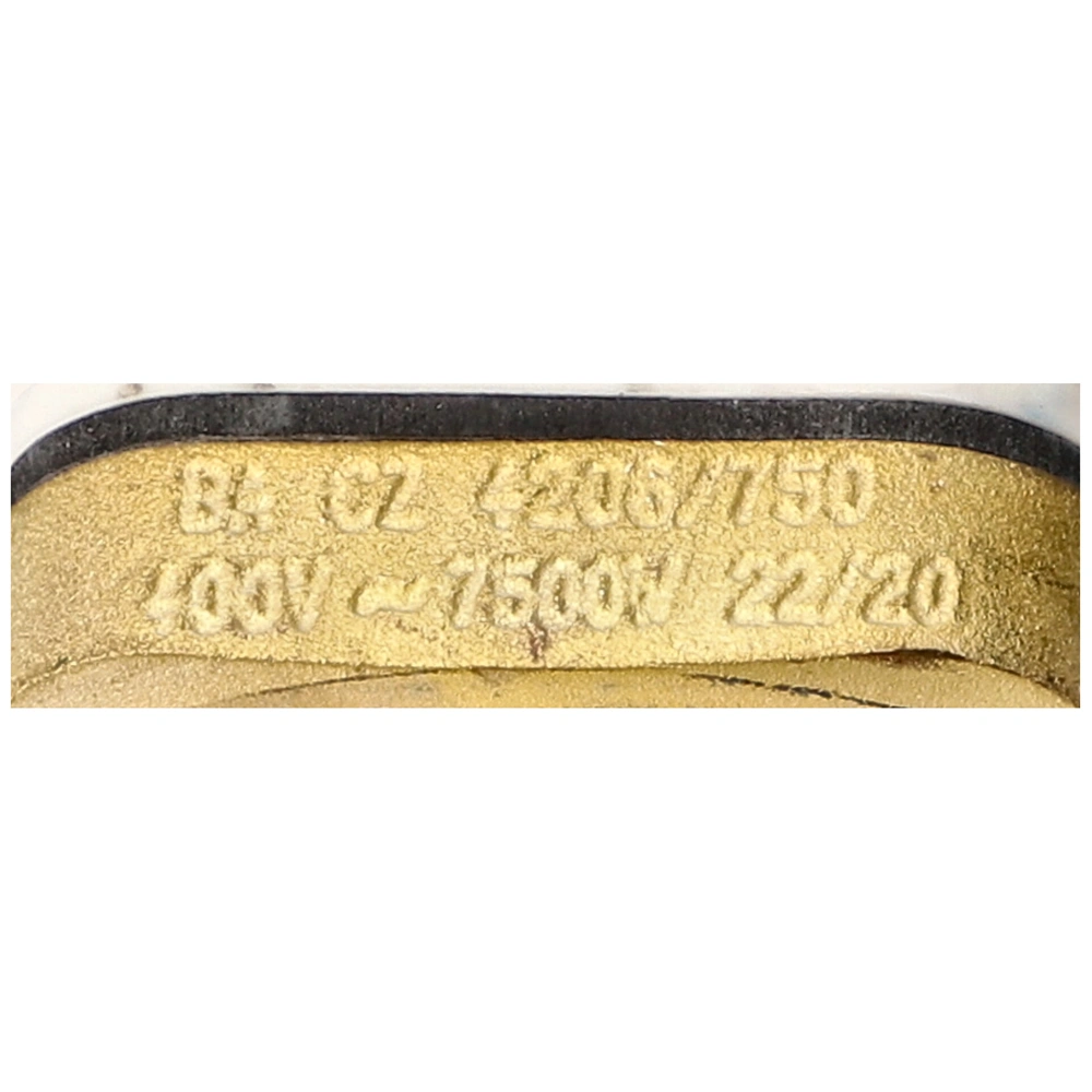 7500W 400V 610 mm Fűtőszál, réz, menetes, zárt, kazán