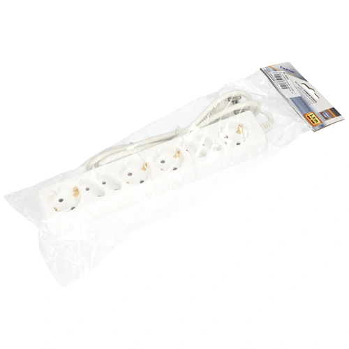 8-as hálózati elosztó, (4 EURO + 4 földelt), 1,5 m, gyerekvédelem, 3x1mm², IP20, 16A, 3680W, fehér, HOME  NV 18/WH