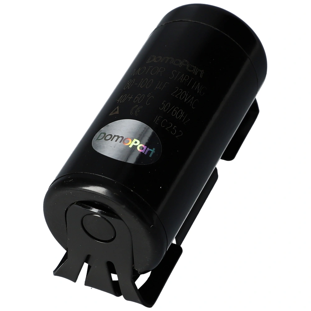 80-100 uF 220V Kondenzátor, motor indító, fémházas (univerzális)