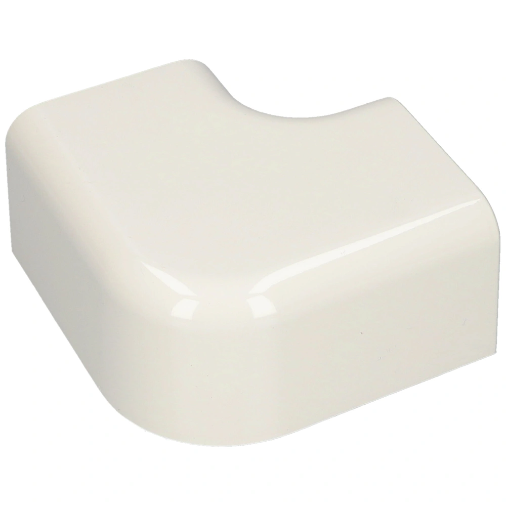 90x65 mm 90° Kanyarív, lapos, fehér, UV álló (VECAMCO) klíma dekorcsatorna