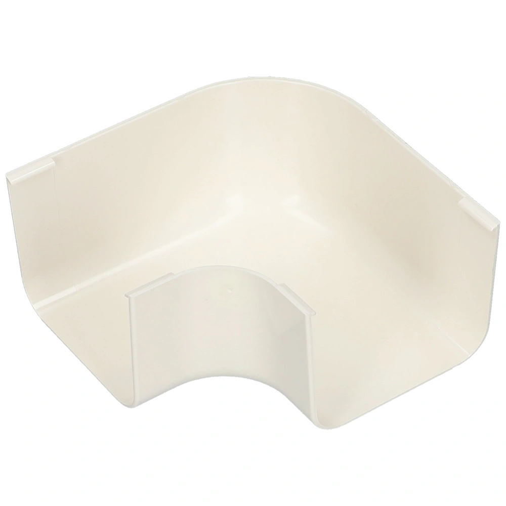 90x65 mm 90° Kanyarív, lapos, fehér, UV álló (VECAMCO) klíma dekorcsatorna