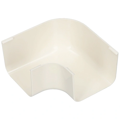 90x65 mm 90° Kanyarív, lapos, fehér, UV álló (VECAMCO) klíma dekorcsatorna