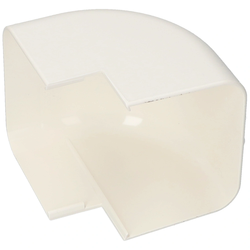 90x65 mm 90° Sarokelem, külső, fehér, UV álló (VECAMCO) klíma dekorcsatorna