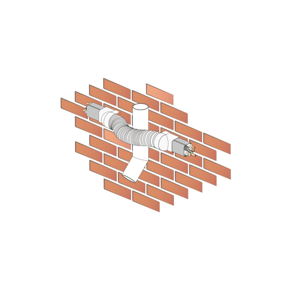 90x65 mm Flexibilis toldóelem, fehér, PVC (VECAMCO) klíma dekorcsatorna