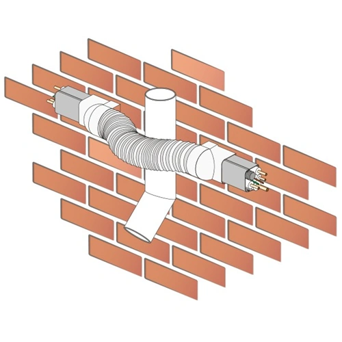 90x65 mm Flexibilis toldóelem, fehér, PVC (VECAMCO) klíma dekorcsatorna
